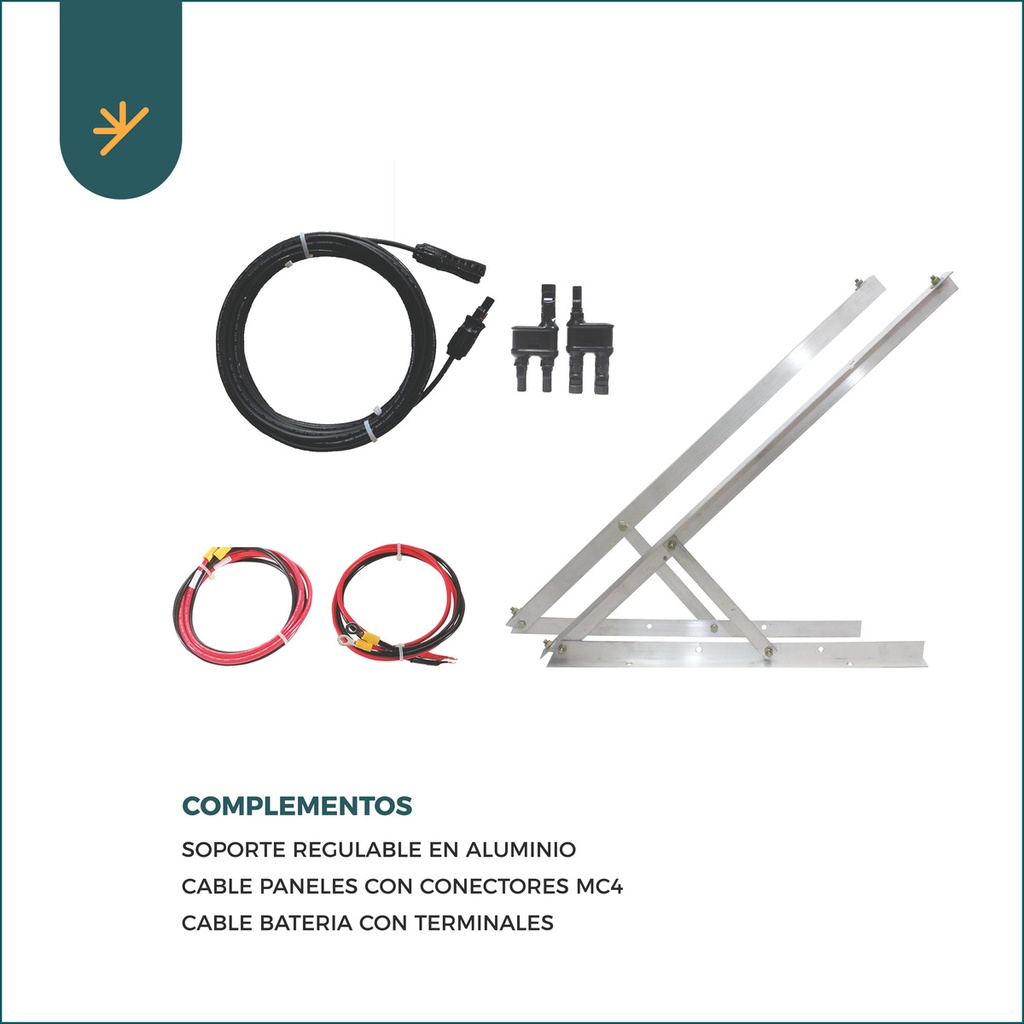 Kit Solar Completo Con 2 Paneles 160w Onda Pura Heladeras K5