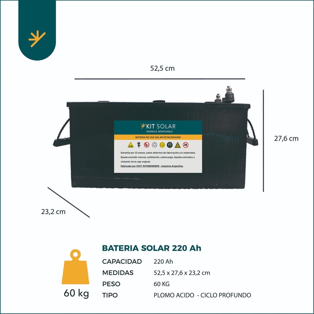 Kit Solar Completo 1500w Con Paneles 3x160w Onda Pura K7