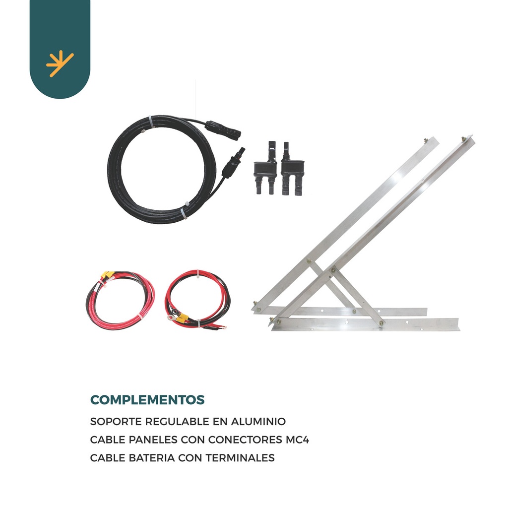 Kit Panel Solar Completo Para Casas 2x160w Automatico 4s