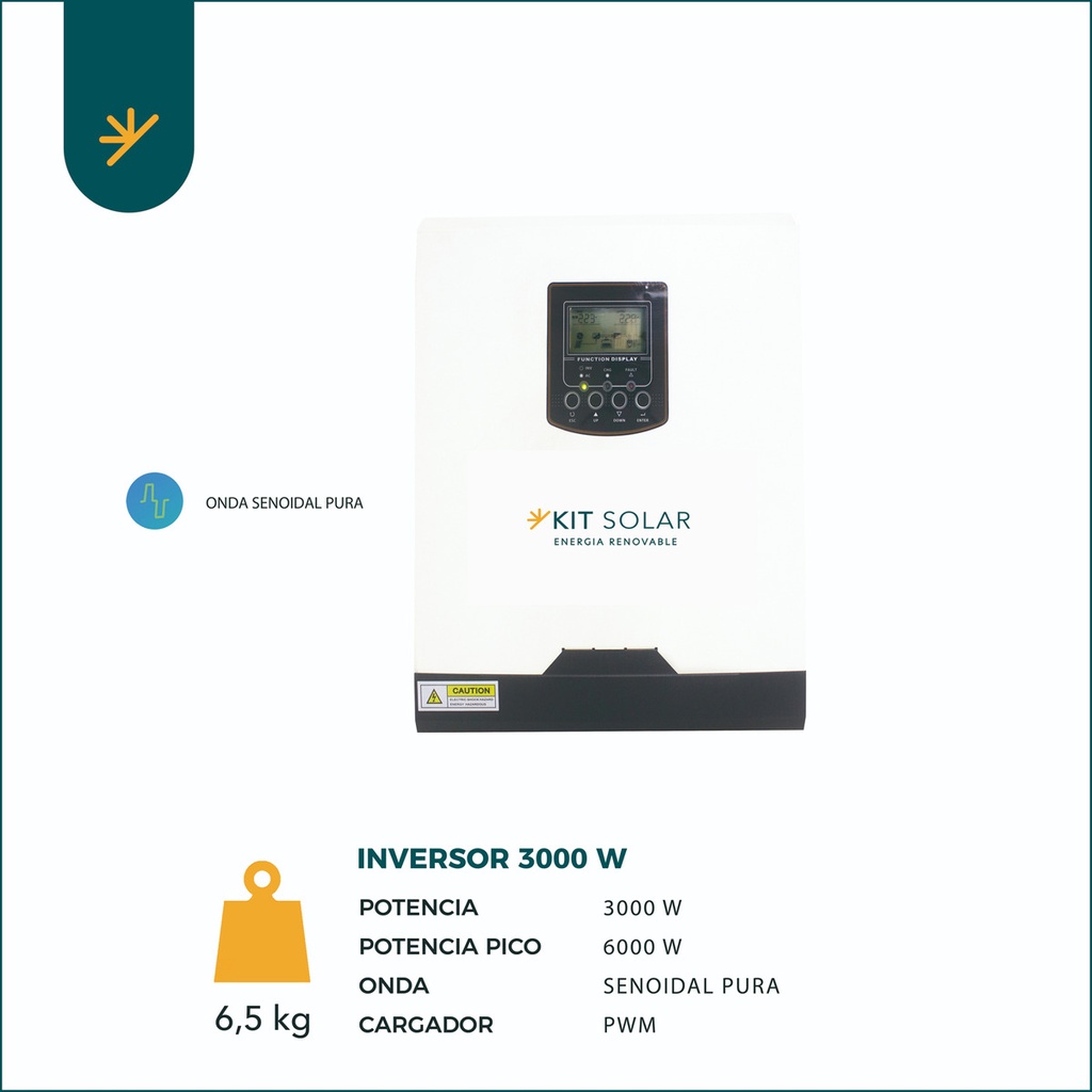 Kit Solar Completo Con 2 Paneles De 330w Inversor 3000w 10s