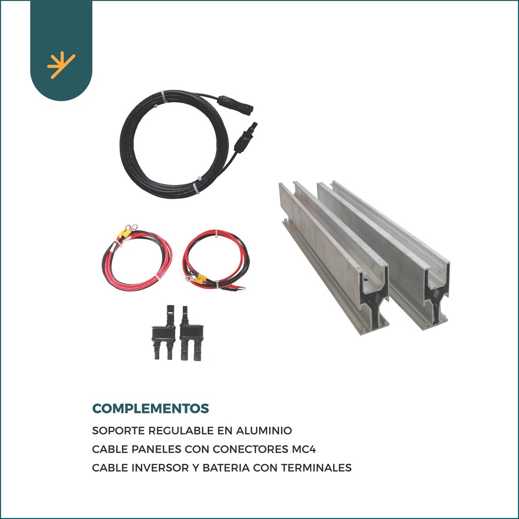 Kit Solar Completo Con 2 Paneles De 330w Inversor 3000w 10s