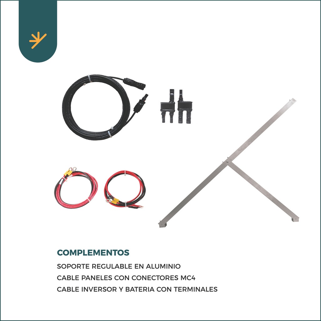 Kit Solar Completo Con 2 Paneles De 330w Inversor 3000w 10s