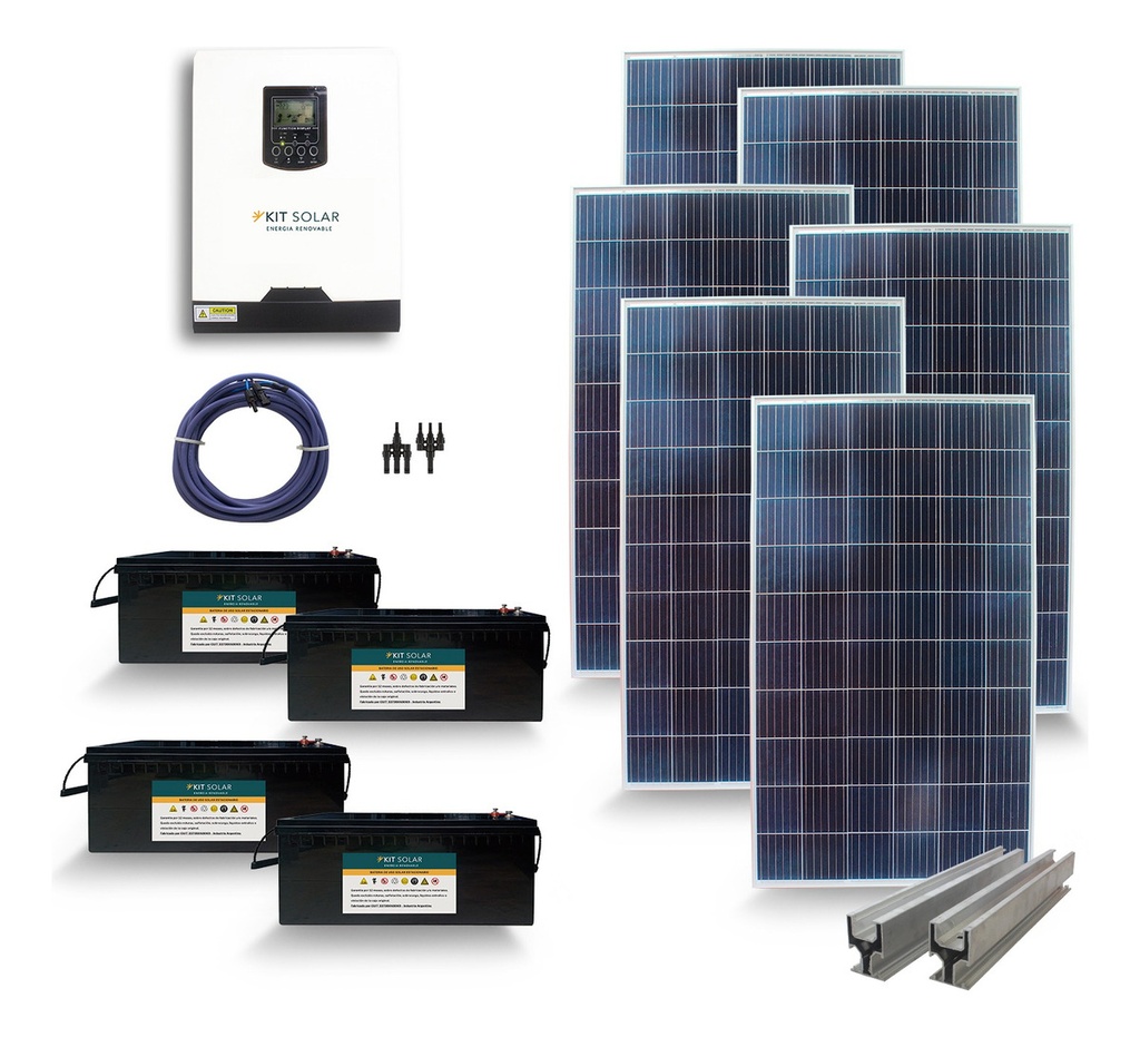 Kit Solar Full 5000w Inteligente Pwm Panel Batería | Premium