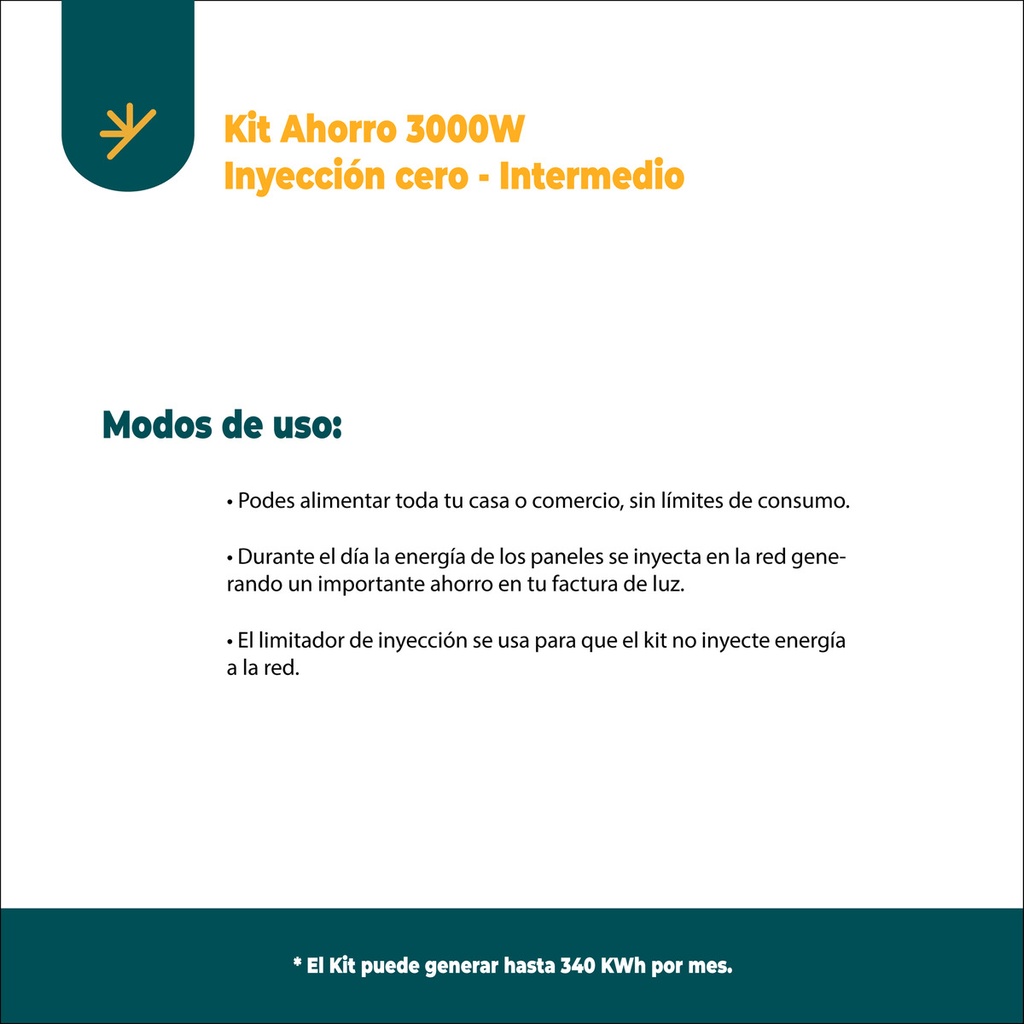 Kit Solar Ahorro 3000w Inyección Cero | Intermedio