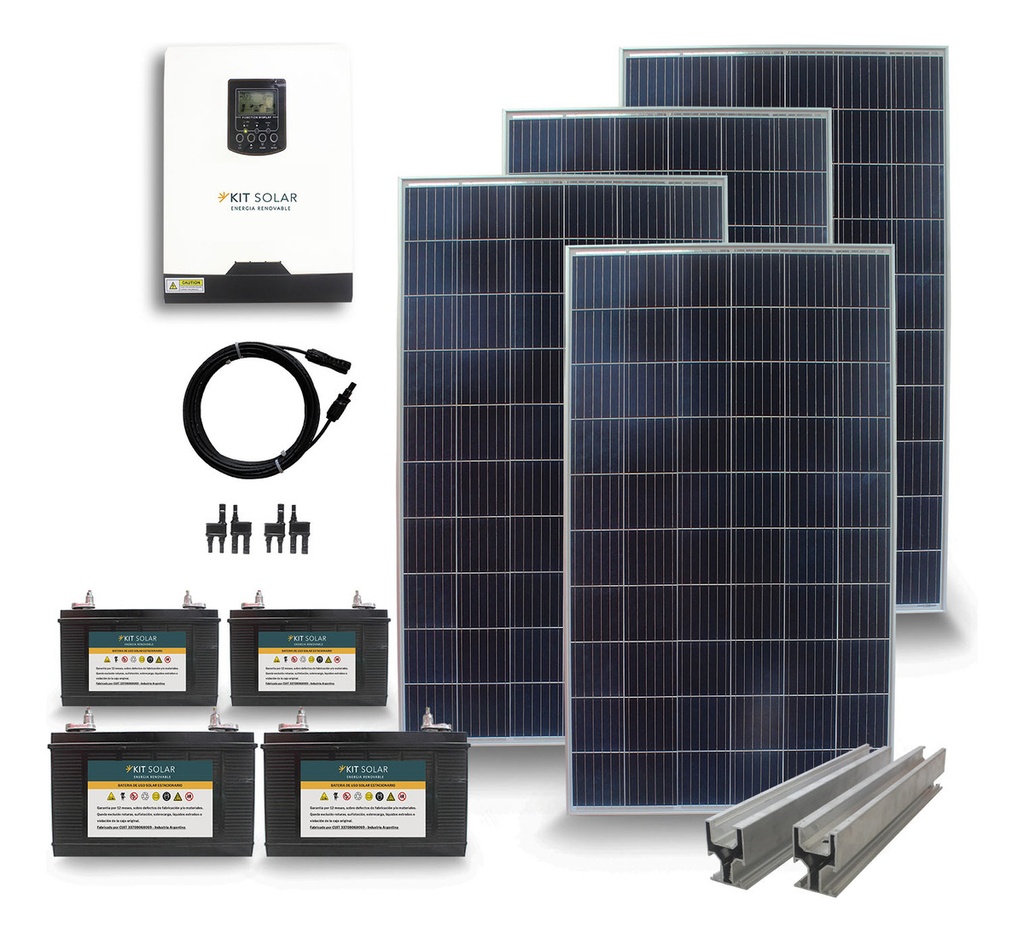 Kit Solar Completo Con Paneles 4x270 Energia Para Casas 3s 
