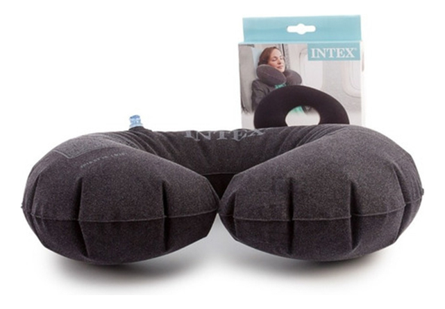 Almohada Inflable De Viaje Para Cuello Terciopelo