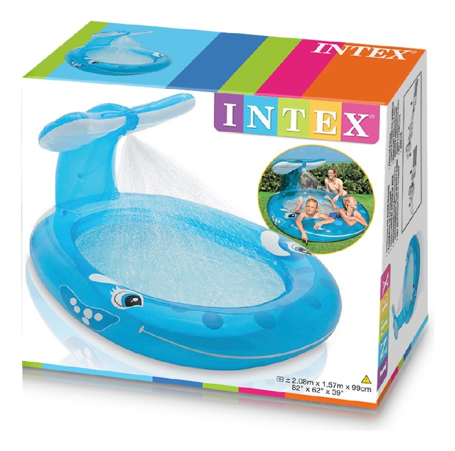 Pileta Inflable Intex Ballena Spray ( 208 X 157 X 99 Cm )