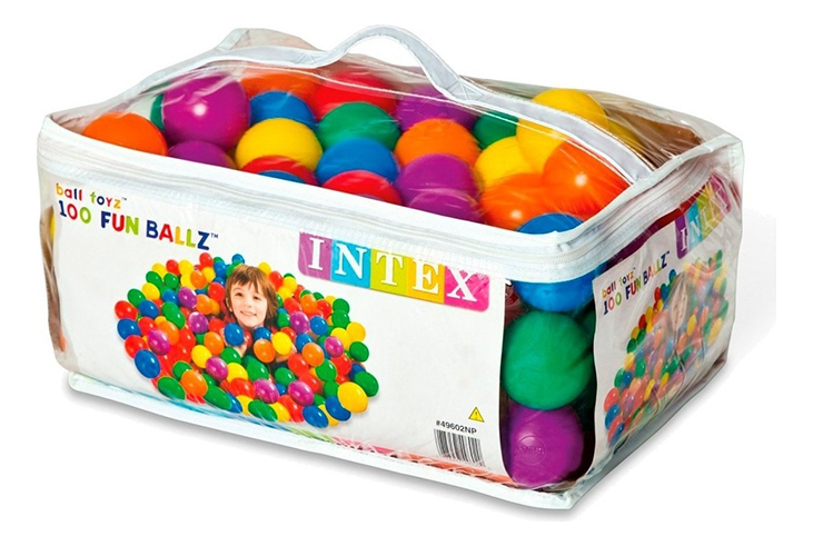Pelotitas Plasticas 100 Pcs - Intex Interior