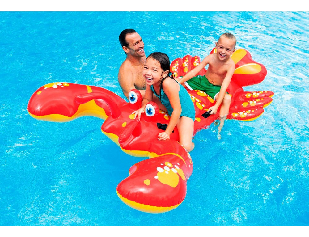 Colchoneta Langosta Inflable Intex Color Rojo