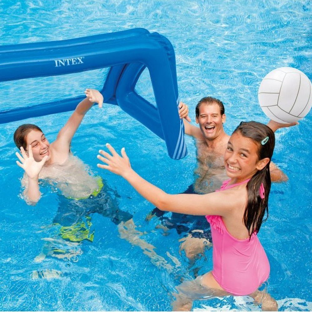 Arco De Futbol Inflable Con Pelota Agua Futbol Pileta Intex