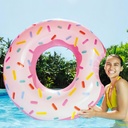 Flotador Inflable Pileta Intex Rueda Donut Glaseada 94 Cm Color Rosa Pálido 56265