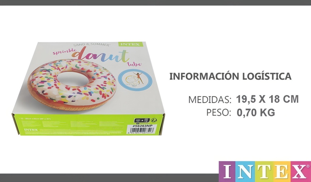 Colchoneta Inflable Donna Con Chispas Niños 114x114 Cm Intex 56263