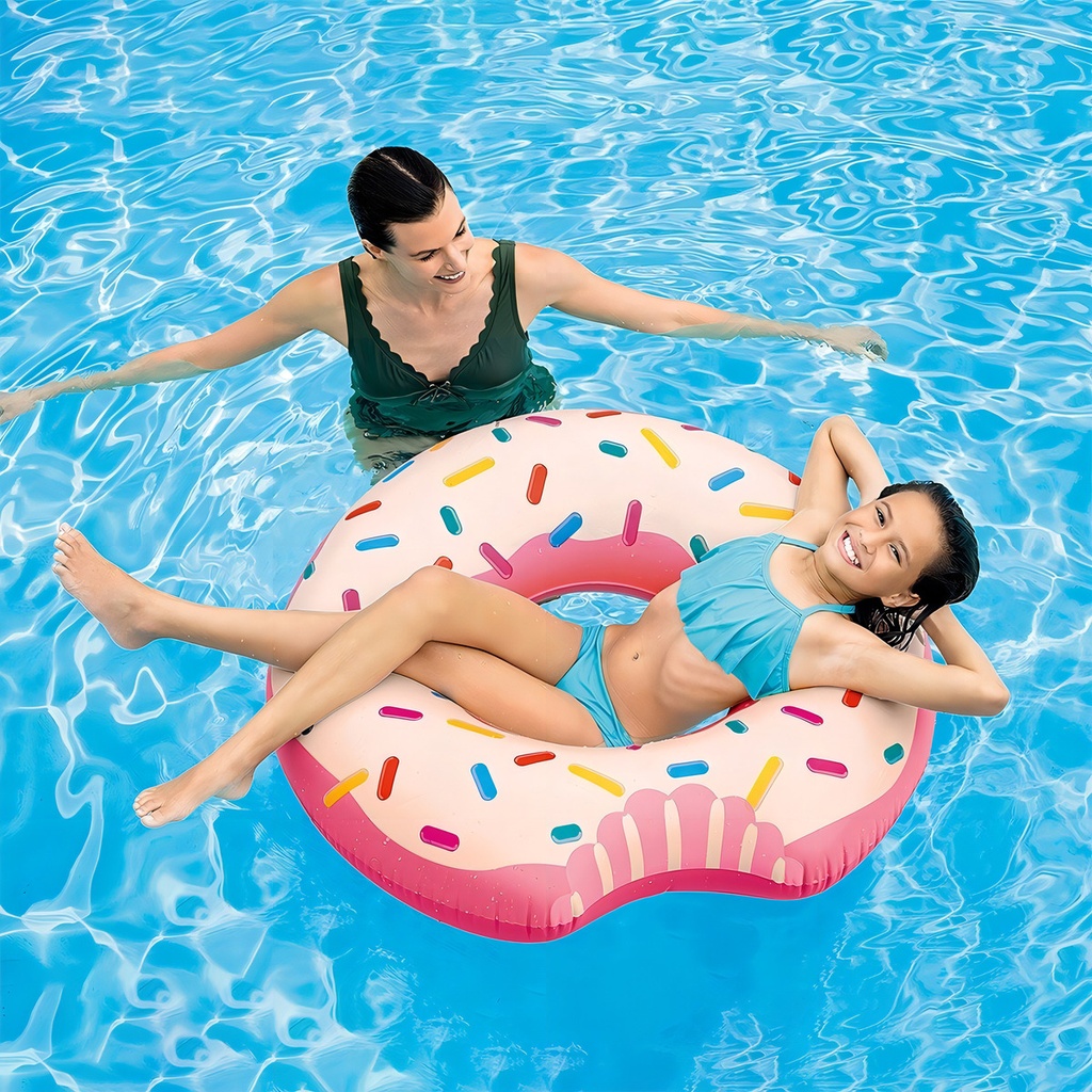 Flotador Inflable Intex Donut Rosa - 107 Cm
