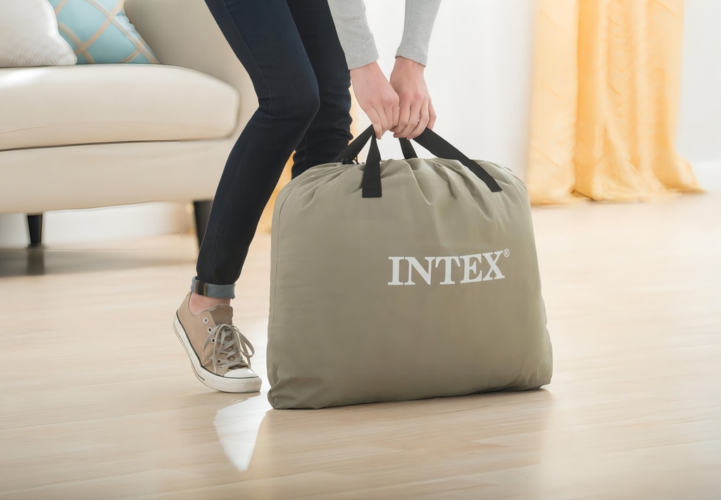 Colchón Inflable Intex 2 Plazas Eléctrico Somier Deluxe