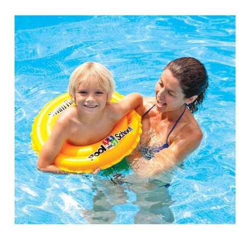 Flotador Inflable Deluxe Swim Ring Niños P/pileta 51cm Intex