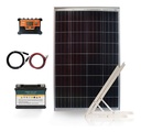 Kit Solar Con Panel De 50w Bateria De 45a Usb Y Pantalla 12a