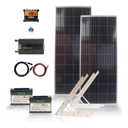 Kit Solar Completo Con 2 Paneles 160w Onda Pura Heladeras K5