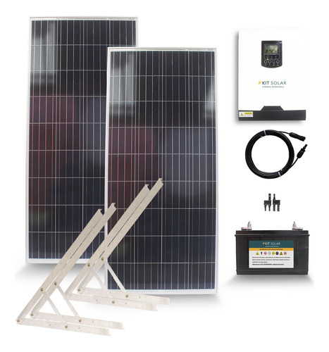 Kit Panel Solar Completo Para Casas 2x160w Automatico 4s