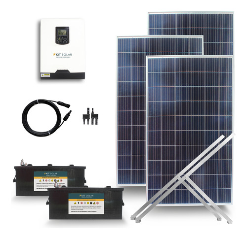 Kit Solar Completo Con 2 Paneles De 330w Inversor 3000w 10s