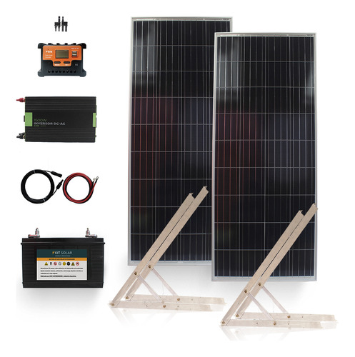 Kit Solar Completo Inversor 1500 Onda Pura Paneles 2x160 K10
