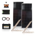 Kit Solar Completo Inversor 1500 Onda Pura Paneles 2x160 K10