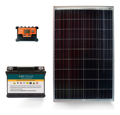 Kit Solar 12v Panel Con Batería Solar Fácil Instalación 12ax