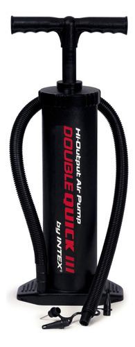 Inflador Manual Doublequickgrande Colchones 48cm Intex Negro