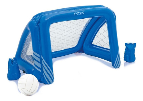 Arco De Futbol Inflable Con Pelota Agua Futbol Pileta Intex
