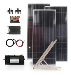 [K7] Kit Solar Completo 1500w Con Paneles 3x160w Onda Pura K7