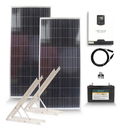 [S160.110.1012] Kit Panel Solar Completo Para Casas 2x160w Automatico 4s