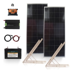 [K14AP] Kit Solar Completo Inversor 1500 Onda Pura Paneles 2x160 K10