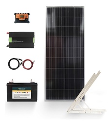 [K13AP] Kit Solar Completo 1500w Onda Pura Con Panel De 160w Usb K11