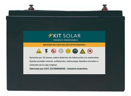 [BAT100-G] Batería Solar Agm (innovación Gel) Ciclo Profundo 12v 100ah