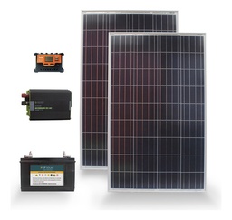 [13X] Kit Solar 600w Con Paneles 2x100w Para Casa Rodante Usb 13x
