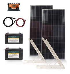 [12V160.30.110] Kit Solar Portátil Televisión Ventilador Luces | Exclusivo