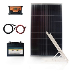 [12V100.20.40G] Kit Solar Portátil Panel 100w Batería Agm Completo | Ultra