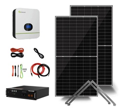 [L550.2.3K.3000-L] Kit Solar 3000w Con Batería De Litio Panel 550 W | Básico